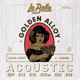 Jeux de corde acoustique La Bella Golden Alloy 40PUL